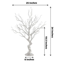 Load image into Gallery viewer, RENTAL DEPOSIT 34" Metallic Silver Manzanita Centerpiece Tree