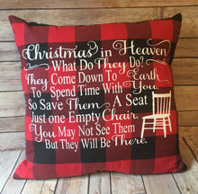 Load image into Gallery viewer, Buffalo plaid Christmas in Heaven Memorial Gift