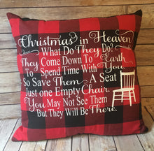 Load image into Gallery viewer, Buffalo plaid Christmas in Heaven Memorial Gift
