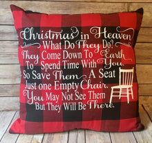Load image into Gallery viewer, Buffalo plaid Christmas in Heaven Memorial Gift