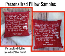Load image into Gallery viewer, Christmas In heaven Pillow Memorial Gift