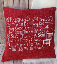 Load image into Gallery viewer, Christmas In heaven Pillow Memorial Gift