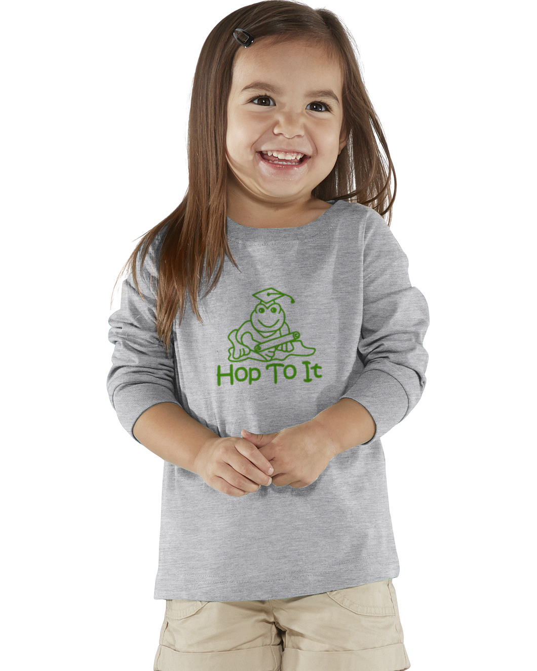 Hop To It LONG SLEEVE T-shirt GRAY