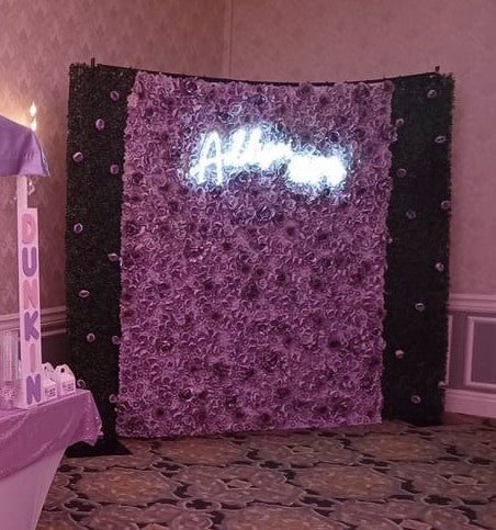 RENTAL DEPOSIT Personalized Purple Flower Wall