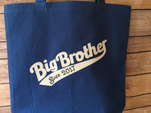 Load image into Gallery viewer, Big brother tote bag personalized with year
