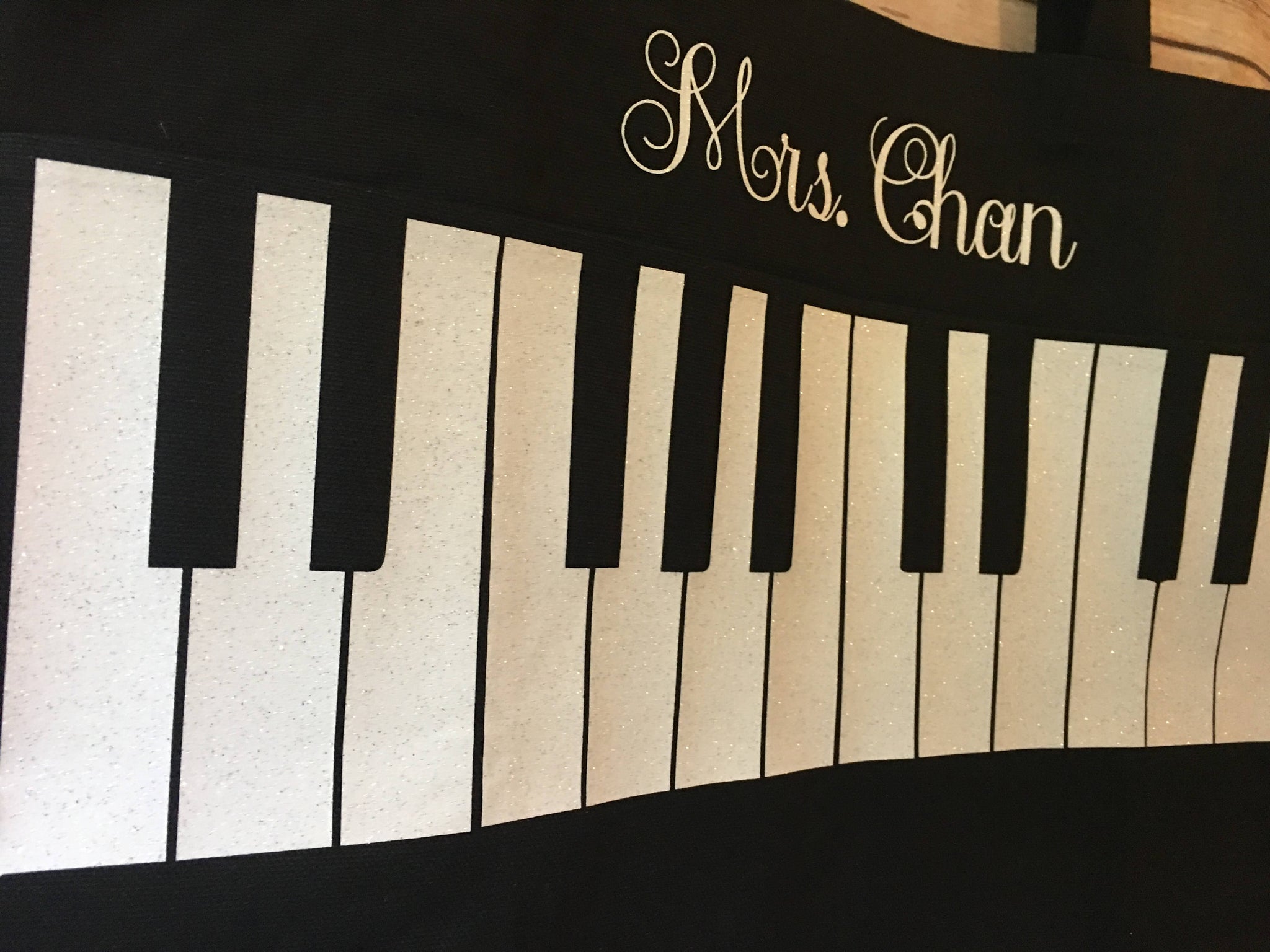 Personalized Piano Tote Bag 