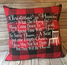 Load image into Gallery viewer, Buffalo plaid Christmas in Heaven Memorial Gift
