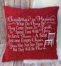 Load image into Gallery viewer, Christmas In heaven Pillow Memorial Gift
