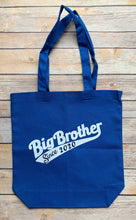 Load image into Gallery viewer, Big brother tote bag personalized with year
