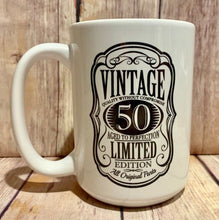 Load image into Gallery viewer, 30th/40th/50th/60th/70th Birthday Gift Vintage 50th birthday Mug (YOU PICK)
