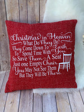 Load image into Gallery viewer, Christmas In heaven Pillow Memorial Gift
