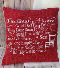 Load image into Gallery viewer, Christmas In heaven Pillow Memorial Gift
