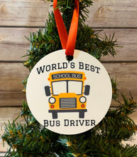 Load image into Gallery viewer, Bus driver gift Ornament, Worlds best bus driver
