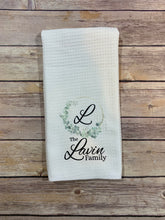 Load image into Gallery viewer, Personalized FAMILY Initial Dish Towel Gift
