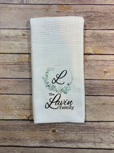 Load image into Gallery viewer, Personalized FAMILY Initial Dish Towel Gift
