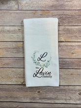 Load image into Gallery viewer, Personalized FAMILY Initial Dish Towel Gift
